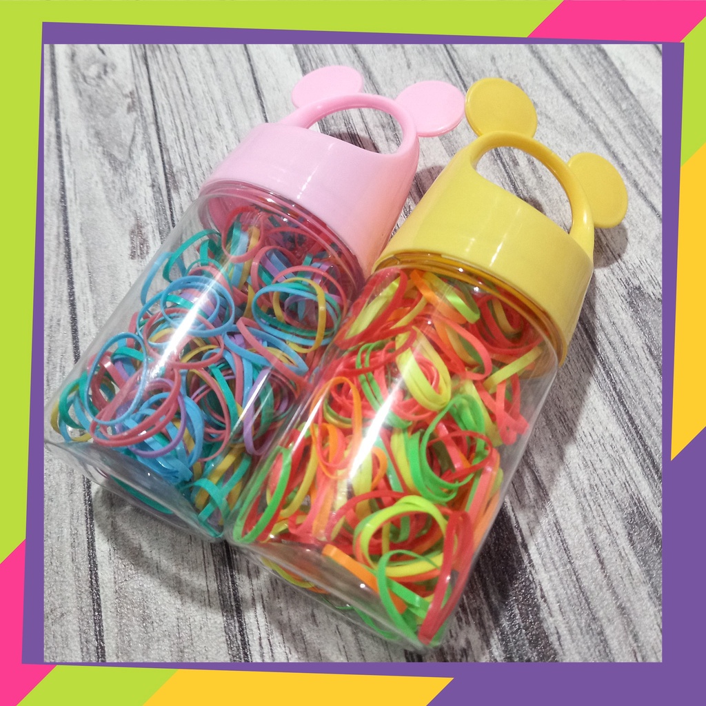 1828 / Karet Jepang ikat rambut / Kemasan botol karakter lucu