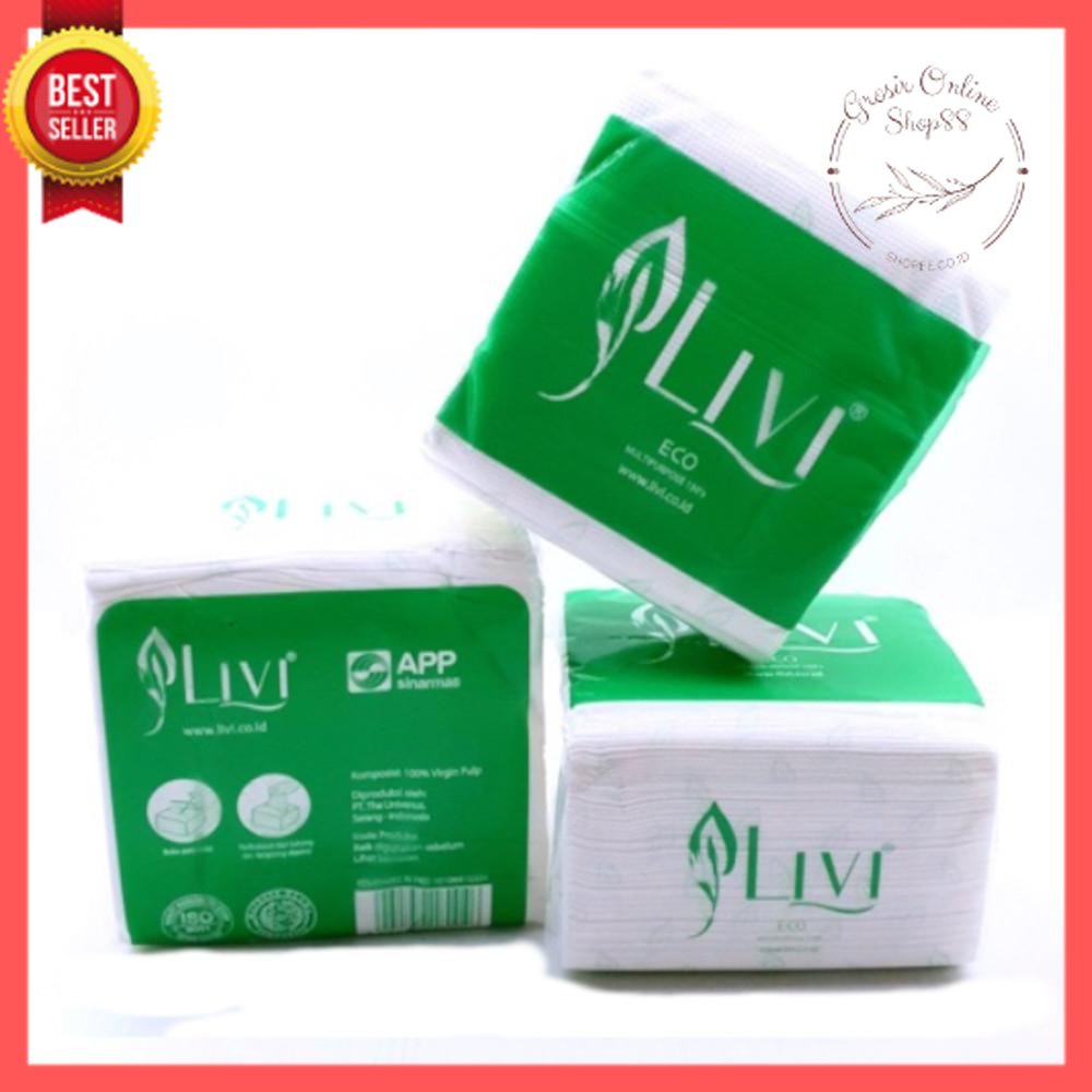 GOS -F113- Tisu Kotak Meja 150L - Tissue Tangan - Tissue Meja - Tisu Livi Eco Multipurpose