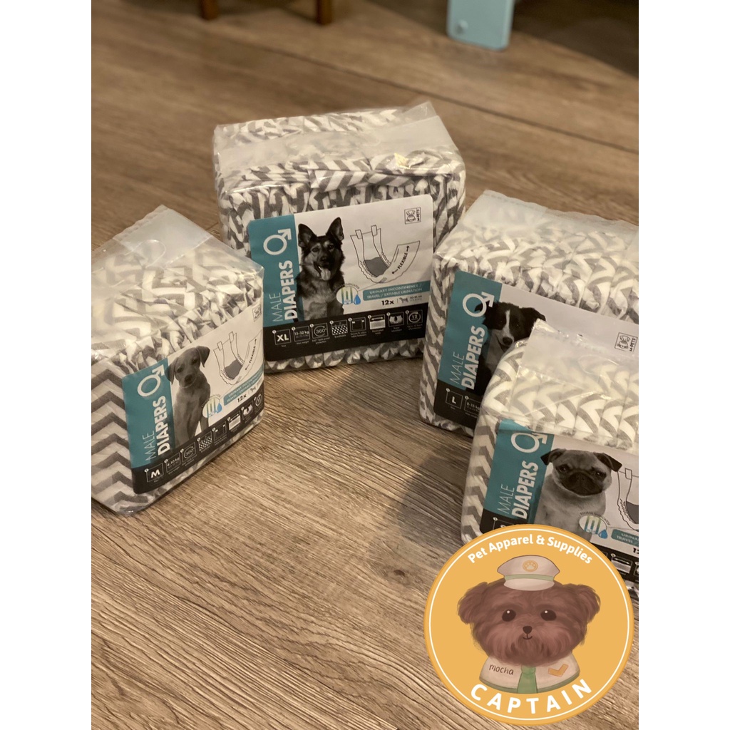 DIAPERS POPOK ANJING DOGGY JANTAN MALE ANTI BOCOR M-PETS CORGI POODLE