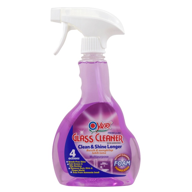 Yuri glass cleaner cairan pembersih kaca 500ml - pembersih kaca