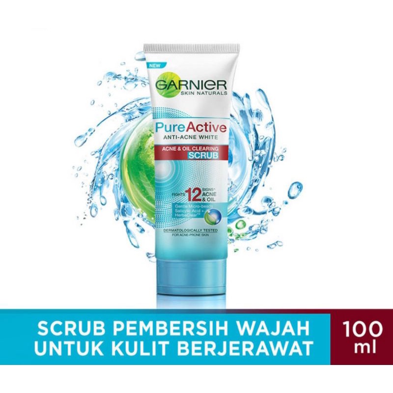 Garnier Pure Active Acne &amp; Oil Clearing Scrub - 100 ml