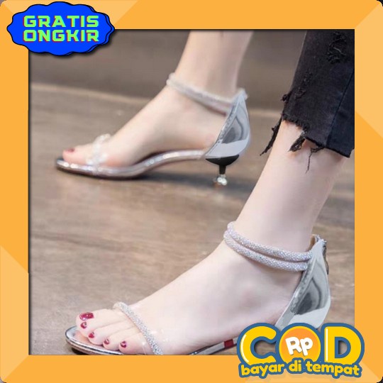 Heelss Wanita Terbaru/ Heels Perempuan Elegan/ Heels Kondangan Mewah /Heels Tali Morasetii Terbaru D