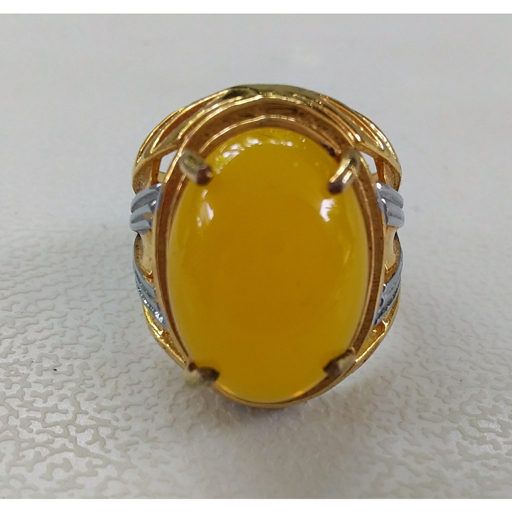 cincin batu akik kuning madu