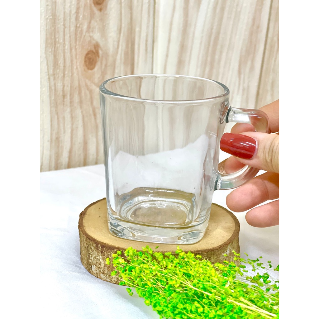 Gelas Minum Kopi Kaca Maspion Turki 220ml / Gelas Cangkir Gagang Kaca