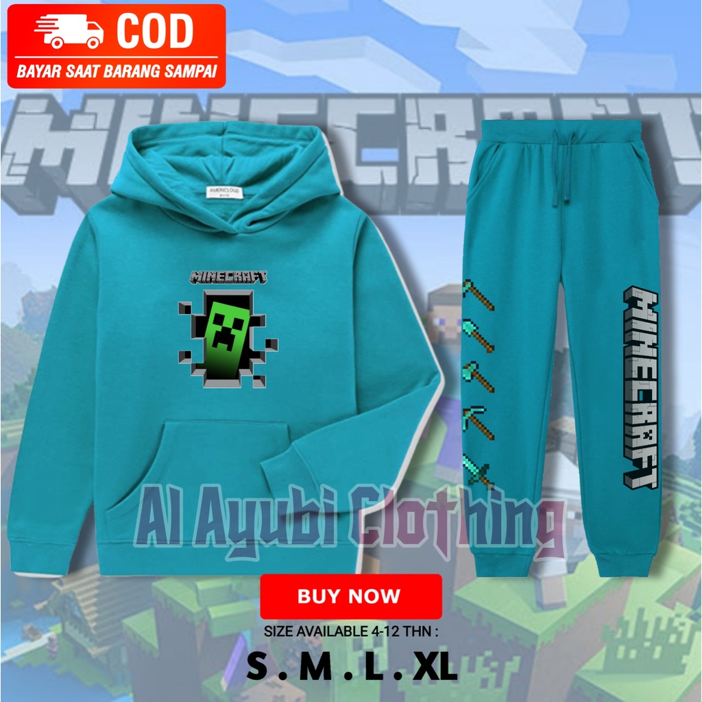 Setelan Hoodie Jogger Anak Minecraft / Jogger Anak Minecraft