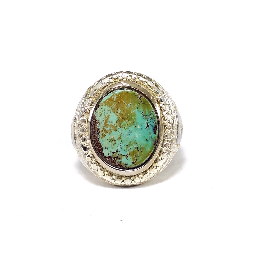 Natural Batu Cincin Pirus Persia Tosca Serat Emas Lawasan Top Collection