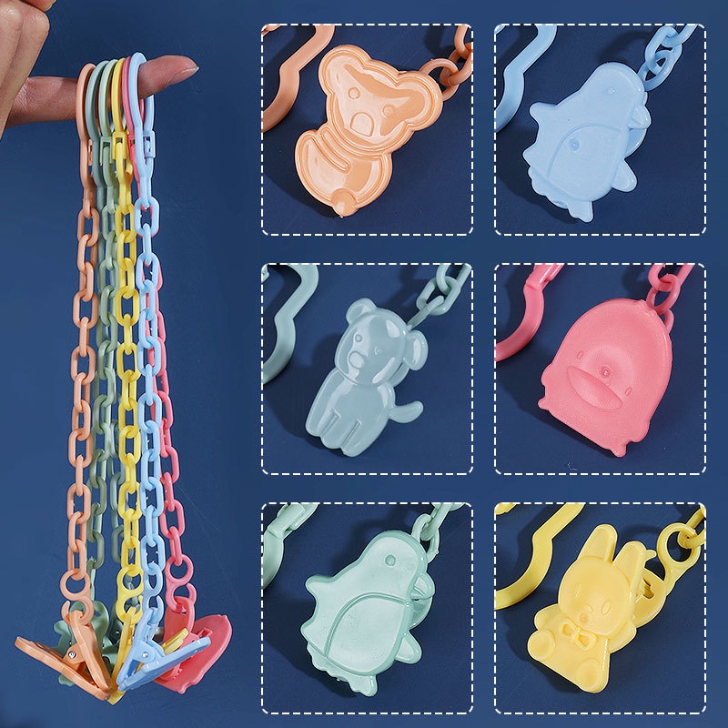 Murah Lebay S198 Tali Gantungan Empeng Baby Klip Rantai Penjepit Dot Bayi Teether Clipper Pacifier Holder