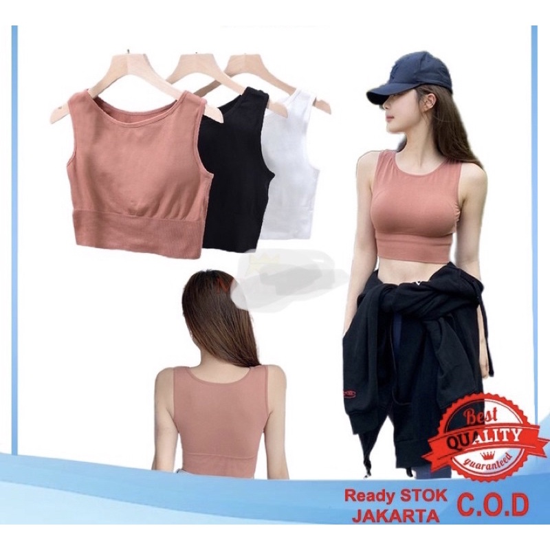 crop top singlet crop top wanita