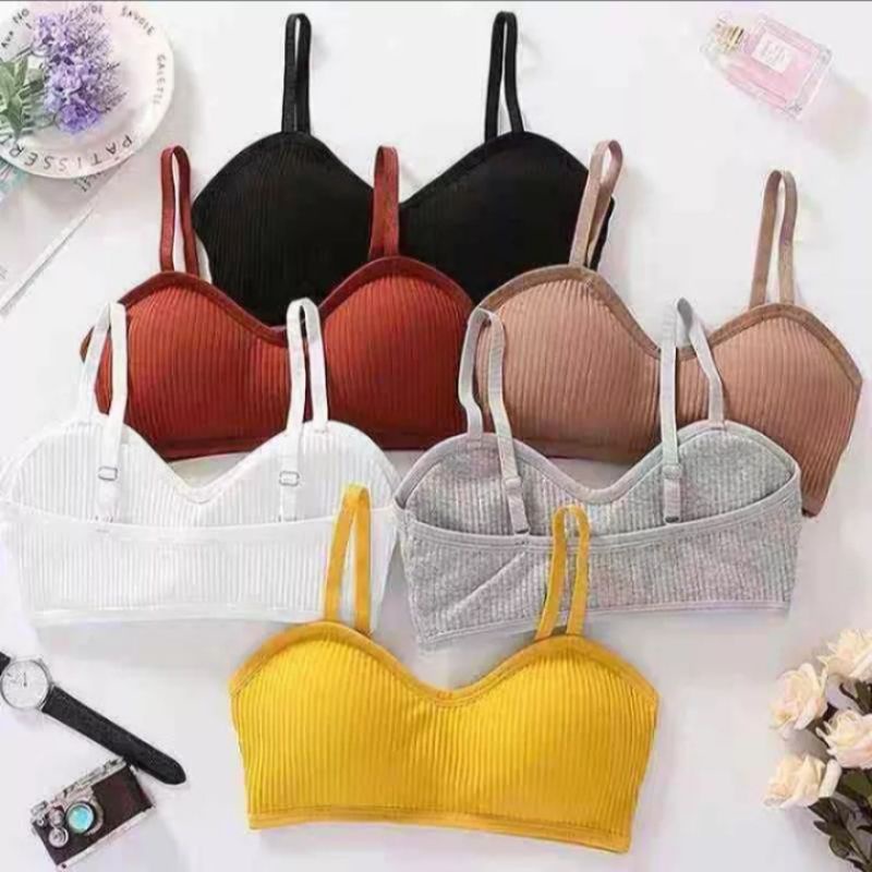 Bra bh Wanita Tanpa Kawat Halus Pakaian Dalam Bralette push up Elastis Sexy busa