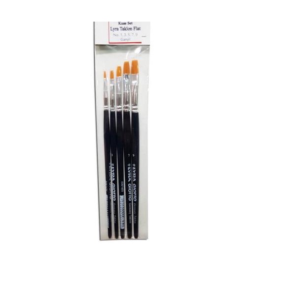 

Kuas Lyra flat set isi 5 - Ganjil set