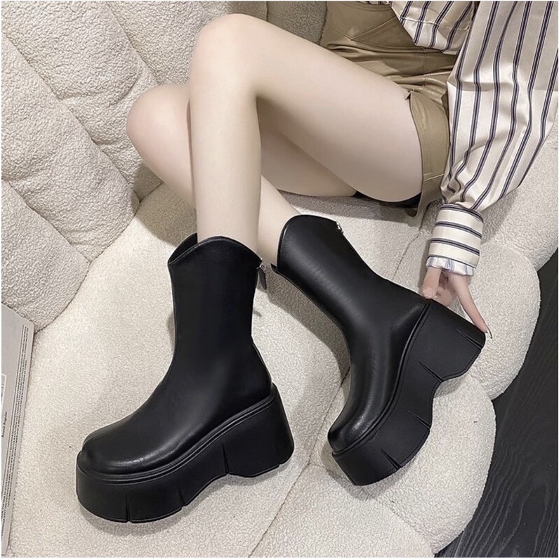 Sepatu heels boots wanita import china (NEW) by Rahomebranded_id