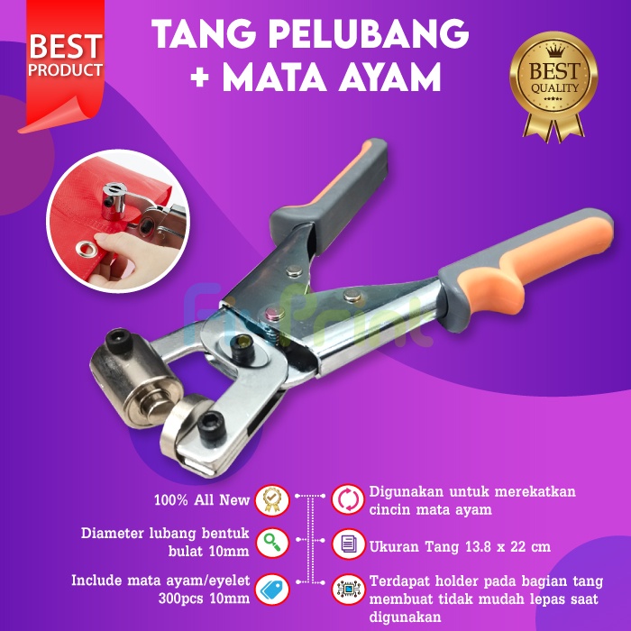 Tang Mata Ayam / Eyelet Punch 10mm Tang Pelubang Mata Ayam 10 mm New