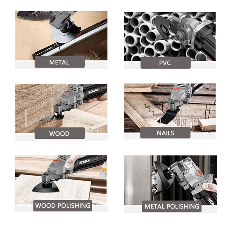 11pcs/set Adaptor Oskilasi Gerinda/ Adaptor Oskilasi Komplit Multiguna/ Adaptor Gerinda Menjadi Oskilasi