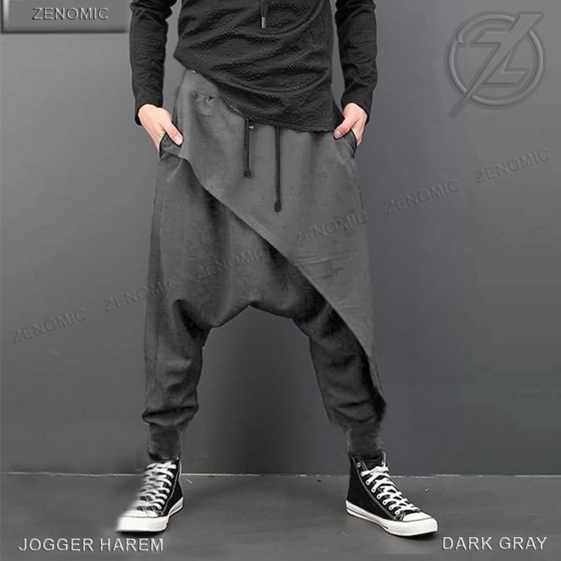 Celana Harem Pants Jogger Pria Zenomic Distro 0Simple Keren - Sweatpants Polos Longgar Korea Style F