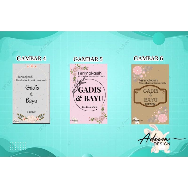 Jual Kartu Ucapan Souvenir/Sticker Souvenir/Sticker Wedding | Shopee
