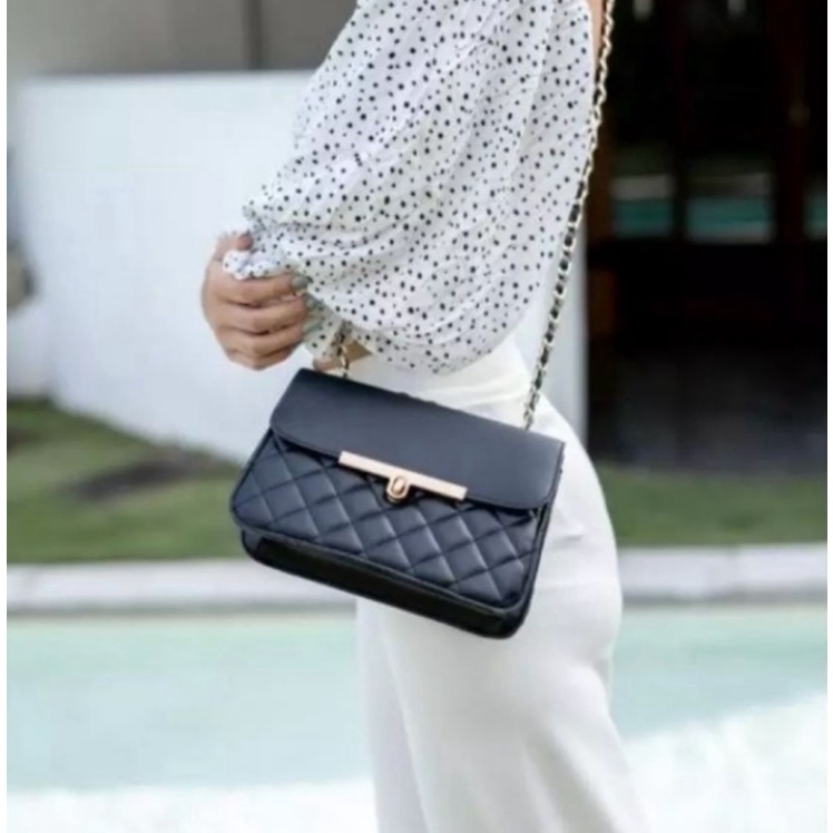 (COD) Slingbag Wanita VERONICA-TERBARU - Tas Selempang Wanita Termurah-Hitam