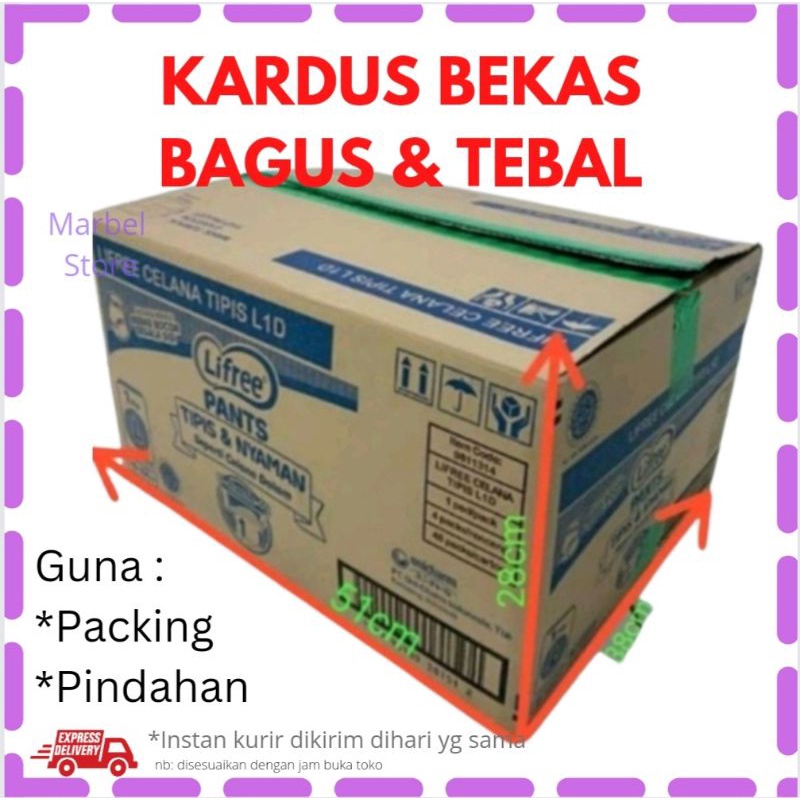 KARDUS KARTON DUS BOX BEKAS BESAR TEBAL UNTUK PACKING ATAU PINDAHAN