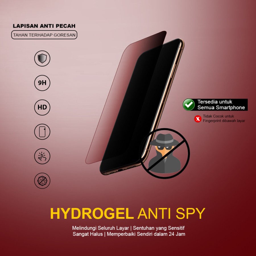 Hydrogel Antigores All Type HP SAMASUNG XIAOMI OPPO VIVO RALME ASUS INFINIX IPHOEN GOOGLE PIXEL