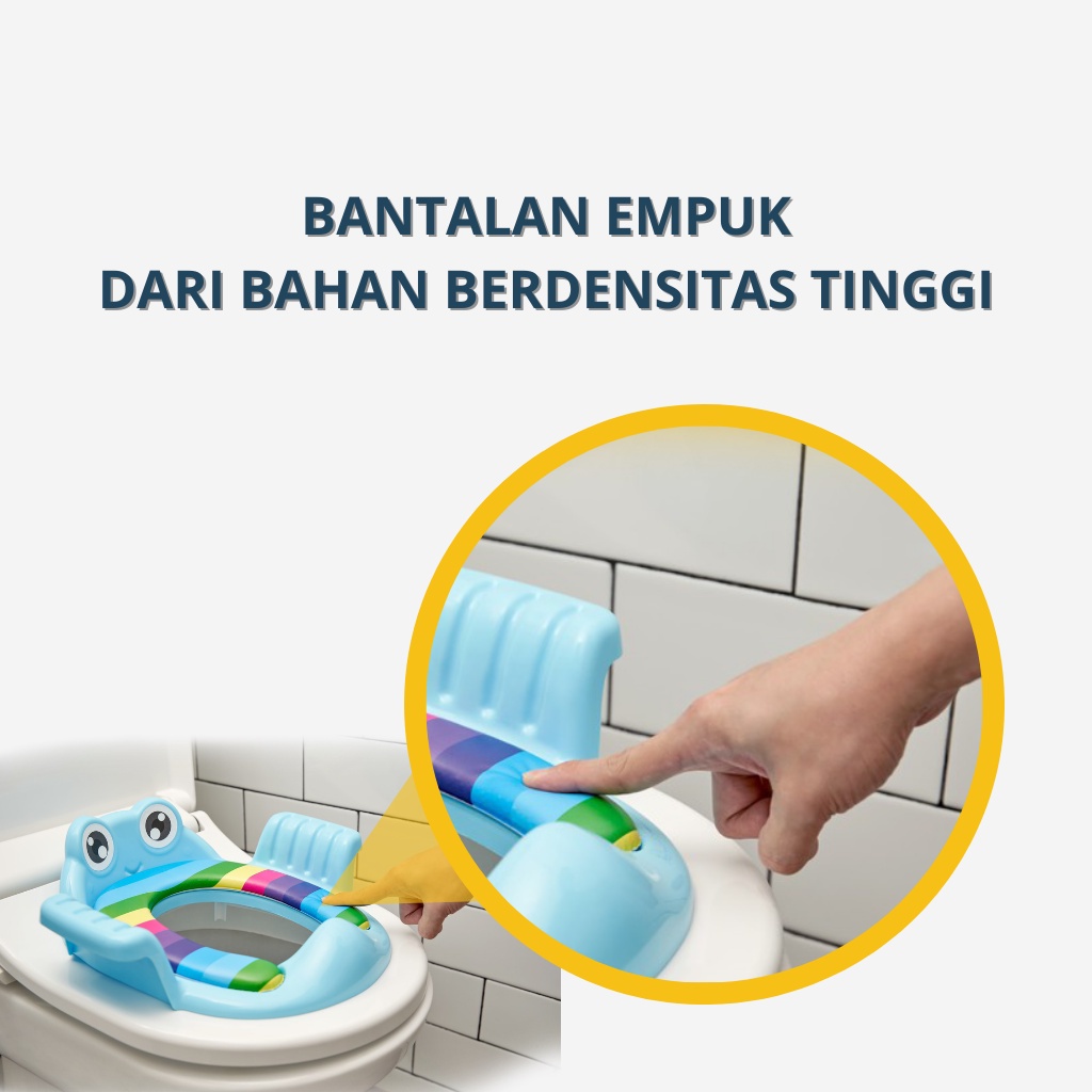 KIDDAILY DUDUKAN TOILET ANAK DENGAN PEGANGAN TOILET DUDUK LEMBUT POTTY TRAINING SEAT UNTUK1-8 TAHUN BABY POTTY ANAK POTTY TOILET TRAINING POTTY SEAT CLOSET DUDUK ANAK PISPOT ANAK