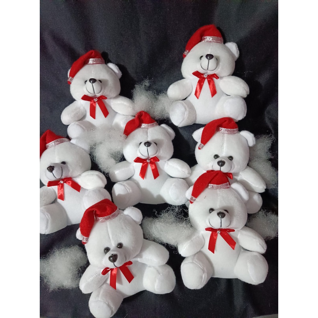 PROMO BONEKA BERUANG NATAL 15cm / BONEKAHAMPERS / BONEKA KADO / BONEKA WISUDA