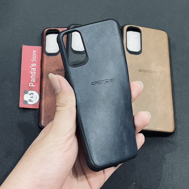 Leather Case Oppo Reno 4 Softcase Kulit Elegan Casing Slim Fit