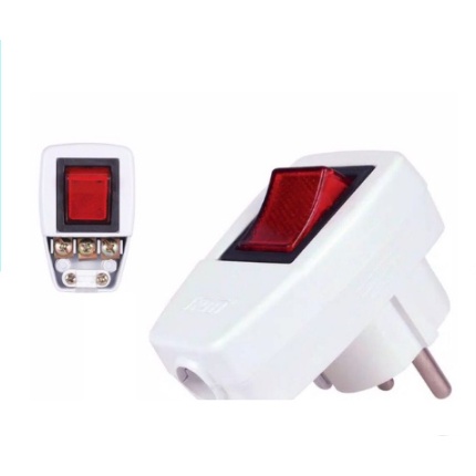 STEKER LAMPU SAKLAR / ON OFF / COLOKAN SAKLAR / STEKER SAKLAR LAMPU Steker Arde Bulat STEKER GEPENG