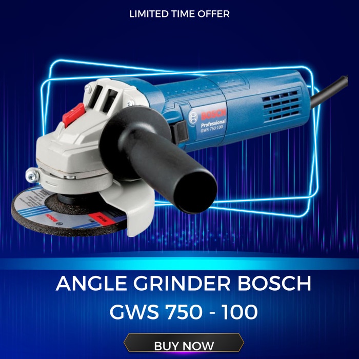 GWS 750-100 BOSCH Grinder Mesin Gerinda Bosch GWS 750 100