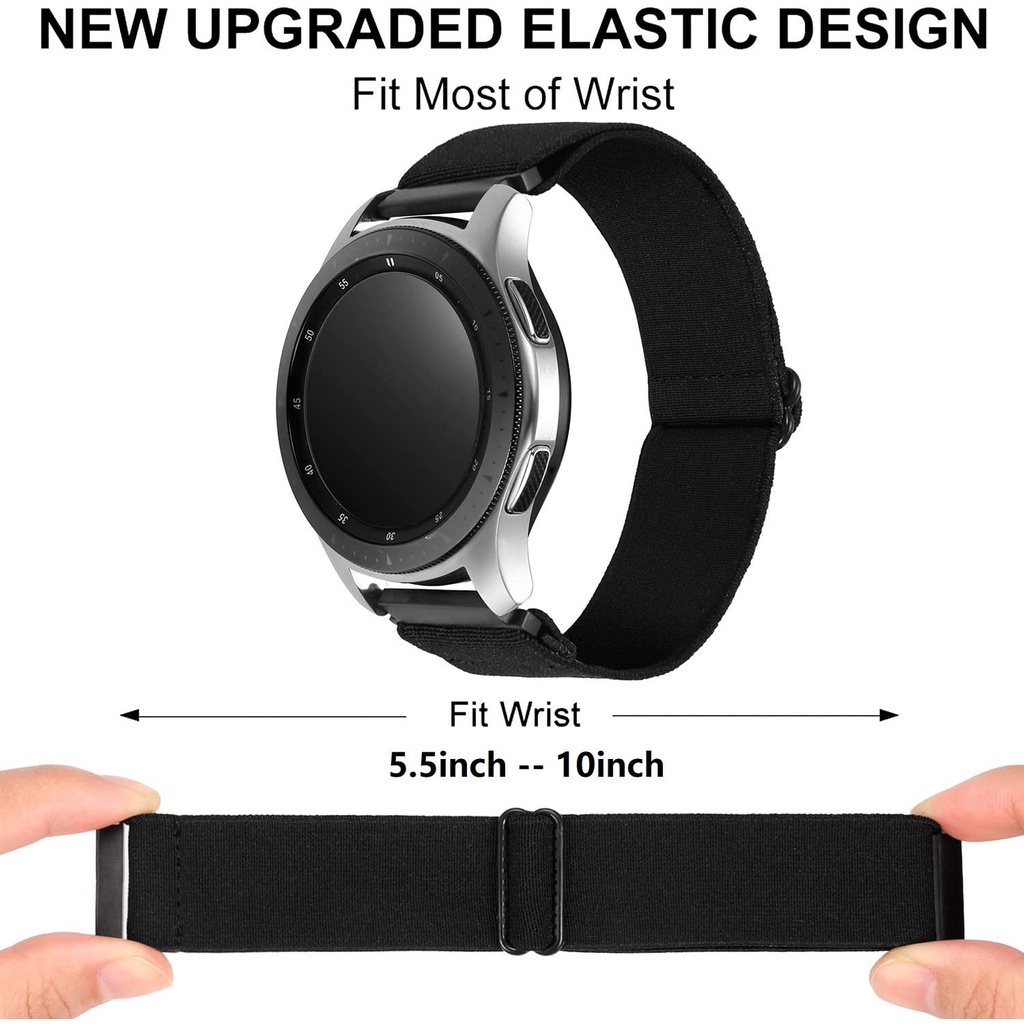 ADJUSTABLE Nylon Solo Loop Strap Samsung Galaxy Watch 4 5 Pro Gear s2 sport gear s3 Active 1 2  40mm 44mm 3 41mm 45mm  Tali Jam