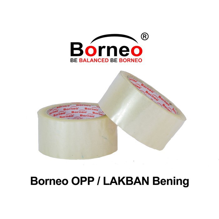 

LAKBAN BENING / ISOLASI COKLAT / OPP BORNEO CORE ORANGE 48MM X 80M