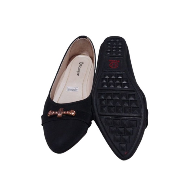 FlatShoes Wanita Sol Karet dipsy N hmr Real Pict