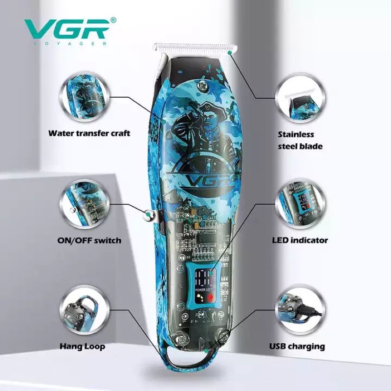 VGR Alat Cukur Rambut V923 Hair Trimmer Cordless