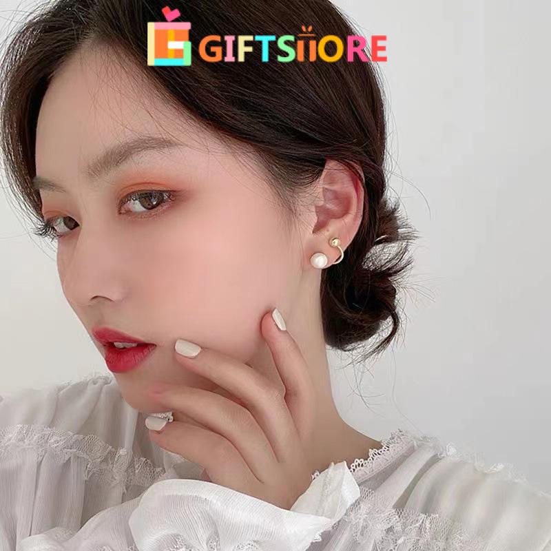 ✨COD Anting Stud S925 Silver Needle Aksen Mutiara Gaya Retro Korea Untuk Wanita-GS