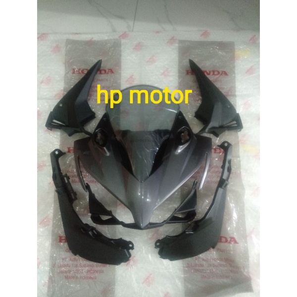 PAKET TAMENG TOPENG COVER DEPAN CBR150R CBR150 R K45N GREY ABU ABU ORIGINAL