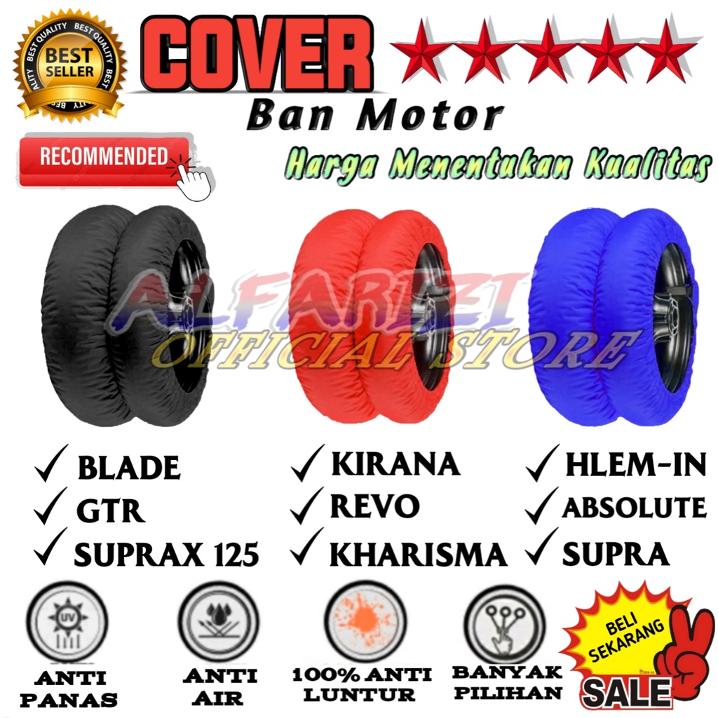 Sarung ban motor Cover ban motor  Blade, Supra, Kharisma, Jupiter z, Vega, Crypton,Gtr ( COD )