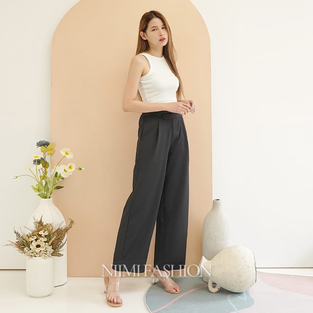 NIMI - Cullote Catrin Knit Celana Kulot Bahan Knit Premium