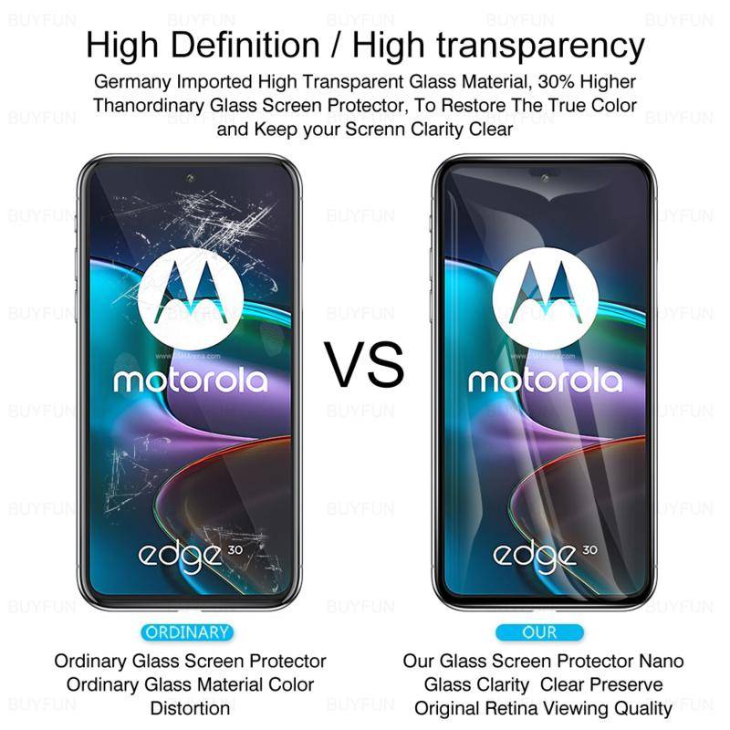 3pcs Pelindung Layar Tempered Glass HD Untuk Motorola Edge 30 20 Pro Lite