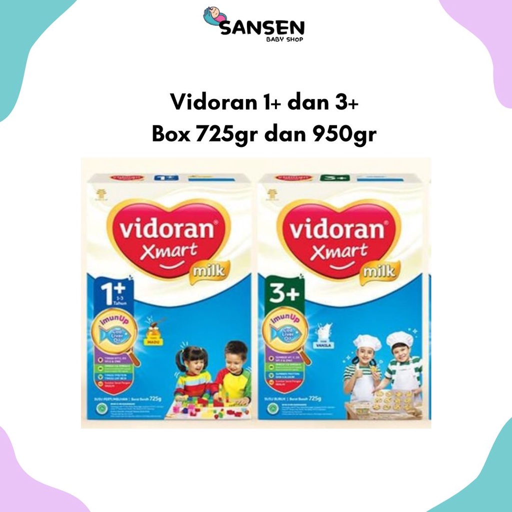 Vidoran Xmart 1+ 3+ Vanila Madu 725gr / 950gr