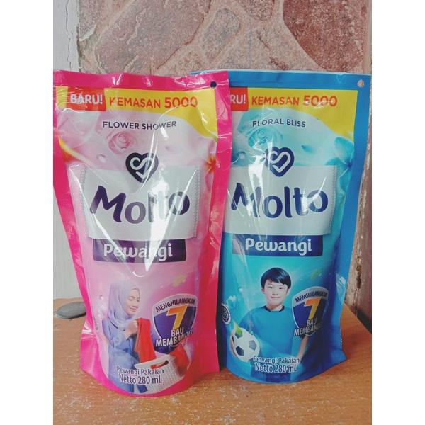 Molto pewangi 280ml/ Molto pewangi pakaian/ Molto softener/ molto 5000an / molto