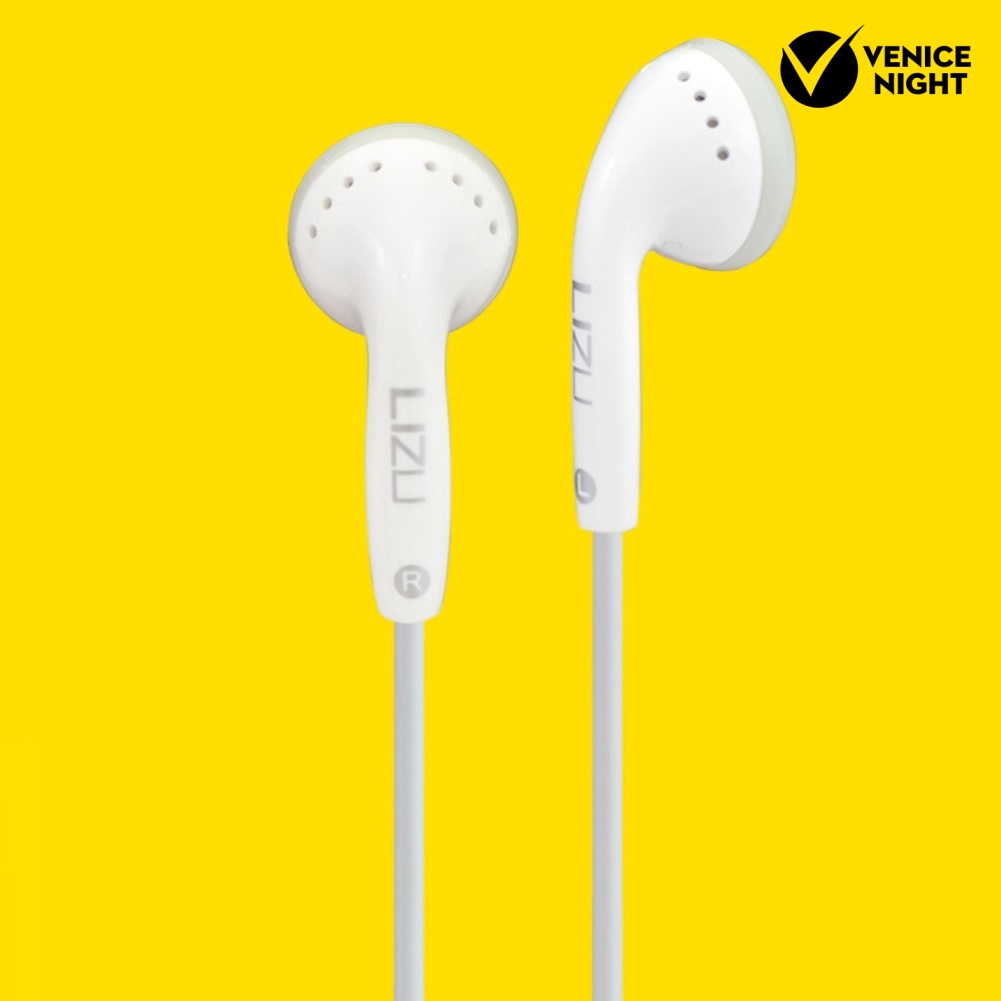 (VNEP) (Berkabel) 3.5mm Deep Bass Stereo Phone Music Earphone Headset dengan Line Control Mic
