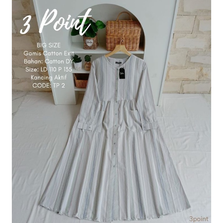 Gamis Katun Exit*By 3 pointBahan katun DY/ branded matahari/original