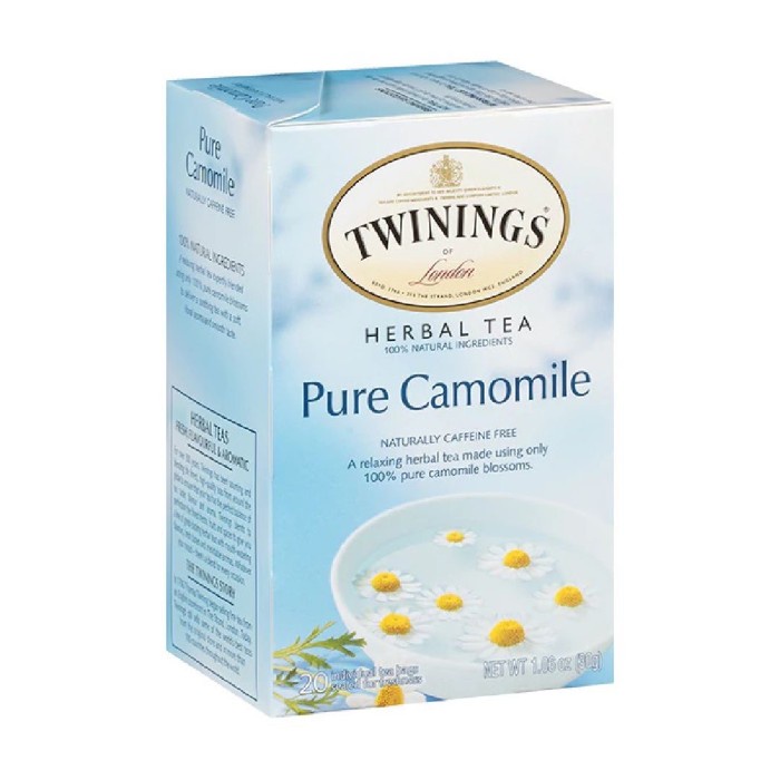

TWININGS OF LONDON PURE CAMOMILE SMOOTH TASTE HERBAL TEA 25S X 1.48G