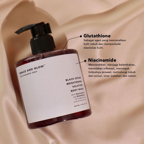 Grace And Glow Black Opium Brightening Body Wash -Sabun Mandi Cair Mencerahkan Kulit dan Melembabkan Kulit