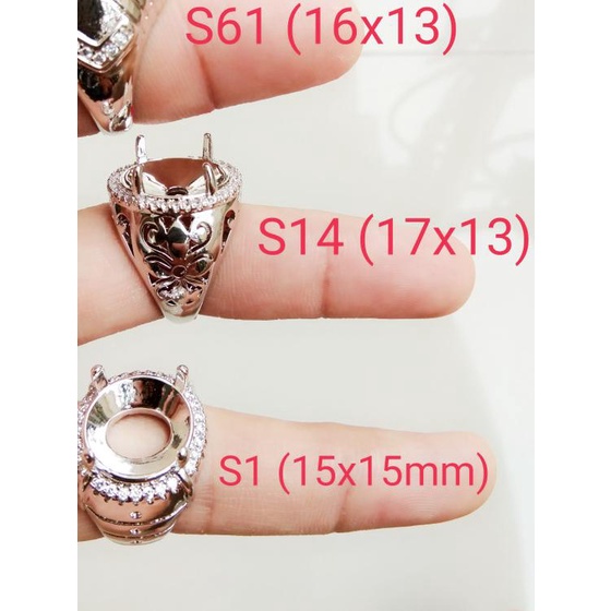 Ring cincin alpaka / emban cincin / cincin batu akik