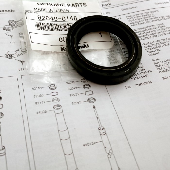 Seal Shock Depan KLX-BF / DTracker / Seal Oil 92049-0148