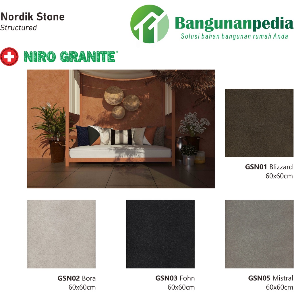 NIRO GRANITE - NORDIK STONE 60x60 Grade A