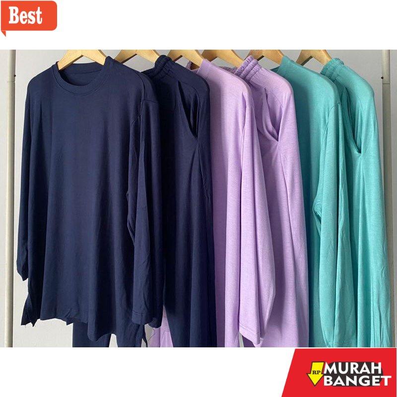 baju setelan wanita kekinian 2022 ready set/piyama kaos panjang