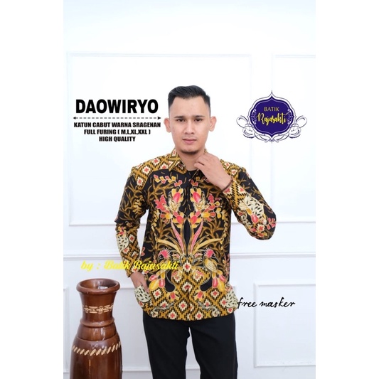 Batik Pria DAOWIRYO Full Furing Bahan Katun High Quality