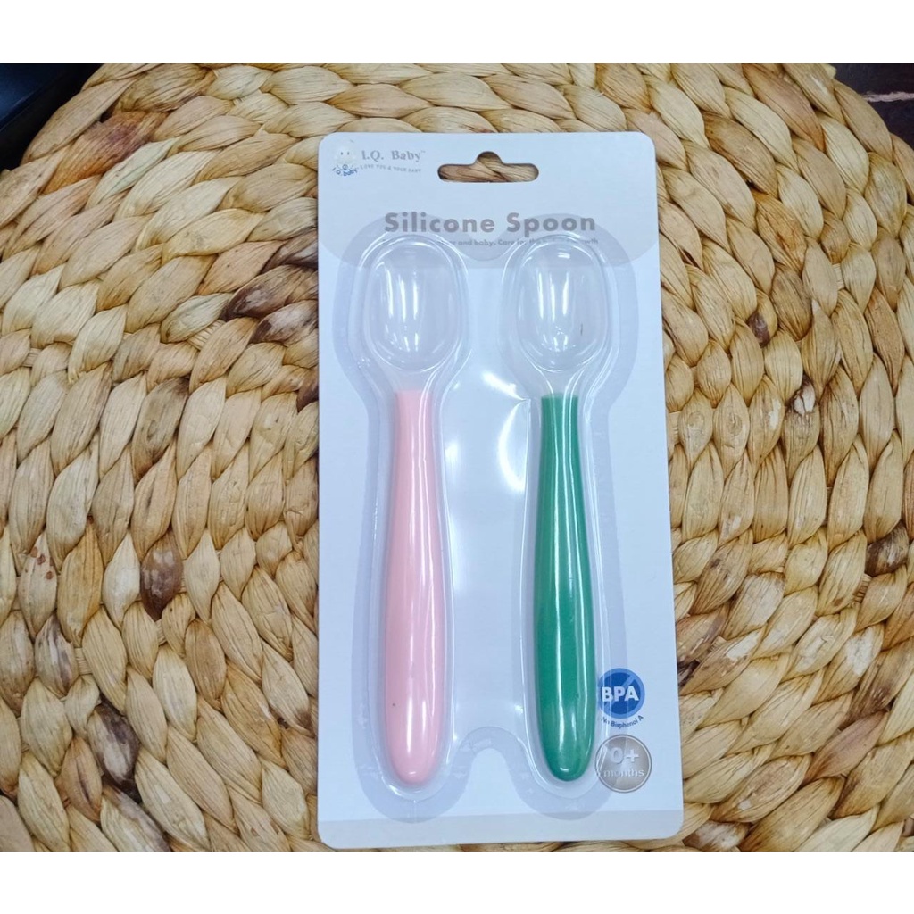 I.Q. BABY 2pcs Silicone Spoons | Sendok Silikon