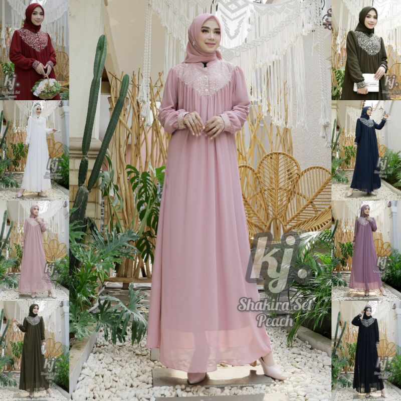 AYUNDA JAYA // GAMIS SYARI SHAKIRA SET HIJAB MATT CERUTY BABYDOLL DAN PAYET // FASHION MUSLIM // GAM