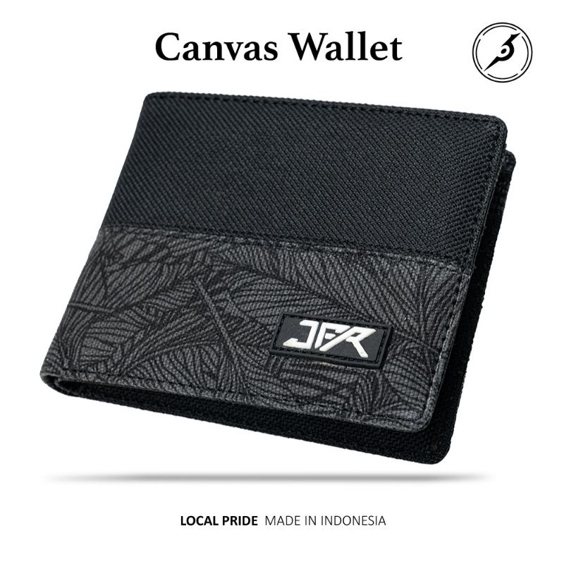 JFR Neo Wallet Dompet Pria Bahan Kanvas army JP62